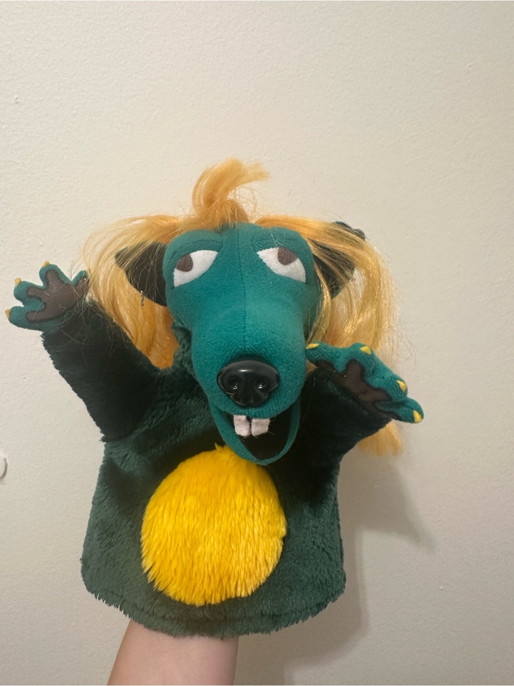 1998 Hasbro Playskool Fuzzpaw YTV Hand Puppet Boon Vintage